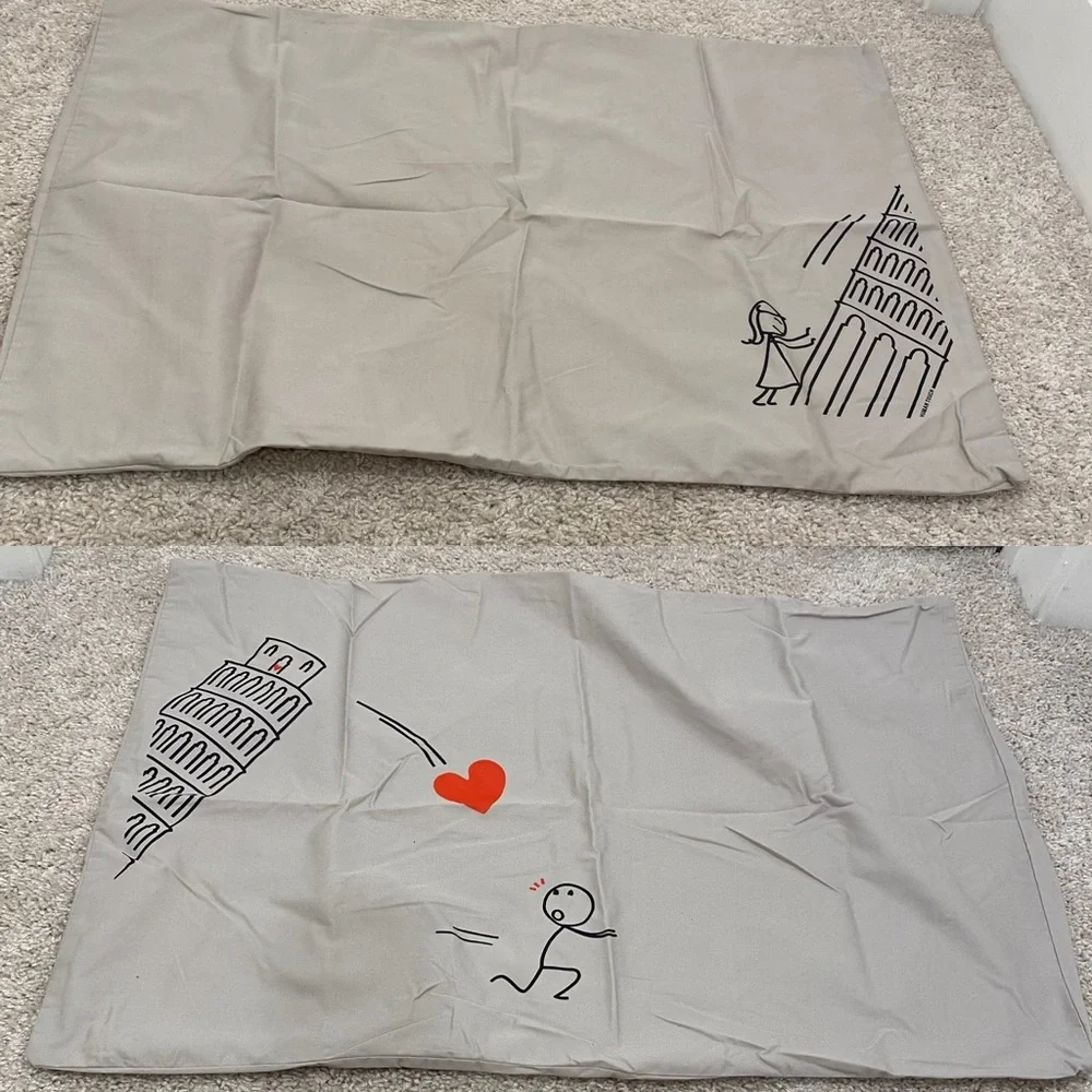 Bold Loft Leaning tower of Pisa couple pillow cases